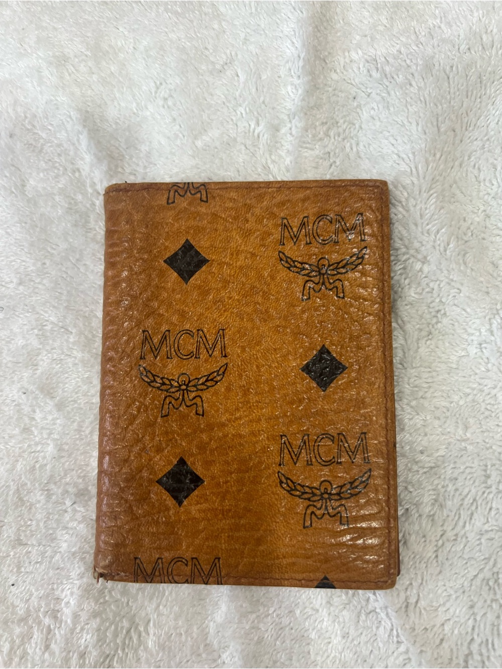 Vintage authentic MCM Brown Logo card holder Wallet